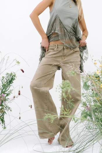 Brenda Floral Wide Leg Jeans