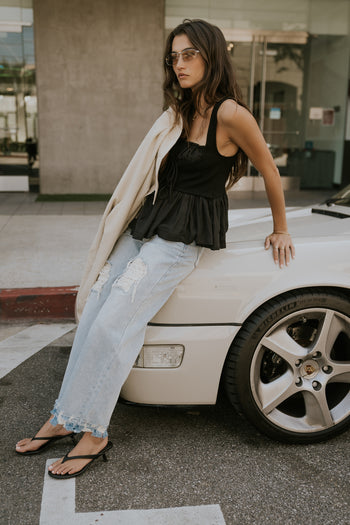 Marvin Crochet Wide Leg Jeans