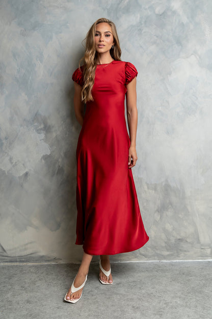 PREORDER - Ellianna Maxi Dress in Red