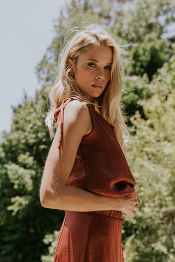 Jamey Satin Tank Top