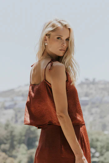 Jamey Satin Tank Top
